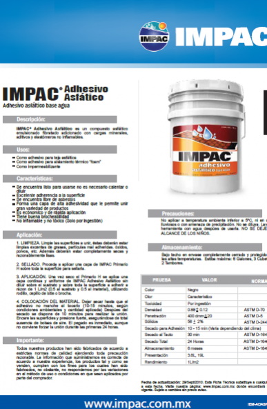 IMPAC ADHESIVO