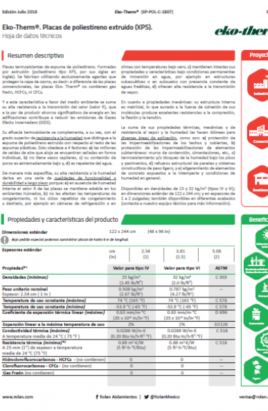 ROLAN EKOTHERM EXTRUIDO